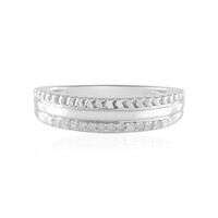 I2 (I) Diamond Silver Ring