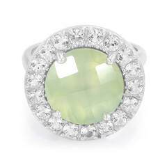 Prehnite Silver Ring