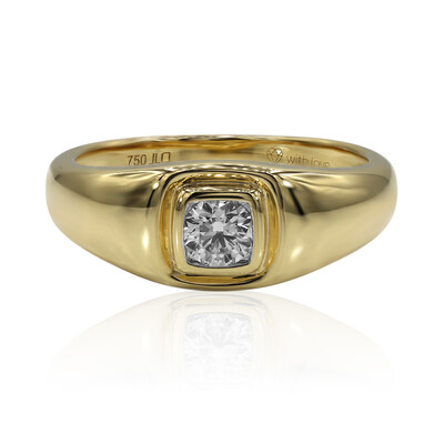 18K IF (D) Diamond Gold Ring (Annette)