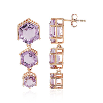 Rose de France Amethyst Silver Earrings