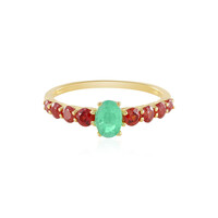 Russian Emerald Silver Ring