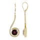 14K Red Zircon Gold Earrings (de Melo)