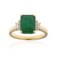 14K AAA Zambian Emerald Gold Ring (CIRARI)