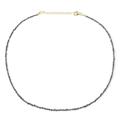 Black Diamond Silver Necklace