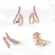 9K Unheated Ceylon Purple Sapphire Gold Earrings