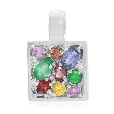 Laos Sapphire Silver Pendant