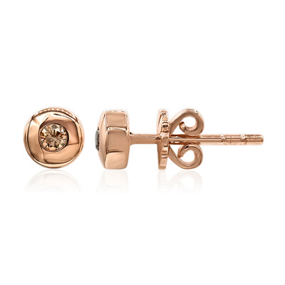 9K VS1 Argyle Rose De France Diamond Gold Earrings (Annette)