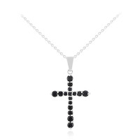 Black Sapphire Silver Necklace