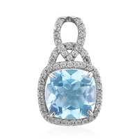 Sky Blue Topaz Silver Pendant