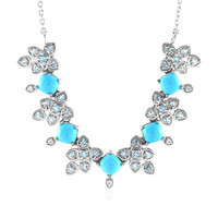 Sleeping Beauty Turquoise Silver Necklace