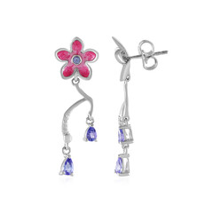 Tanzanite Silver Earrings