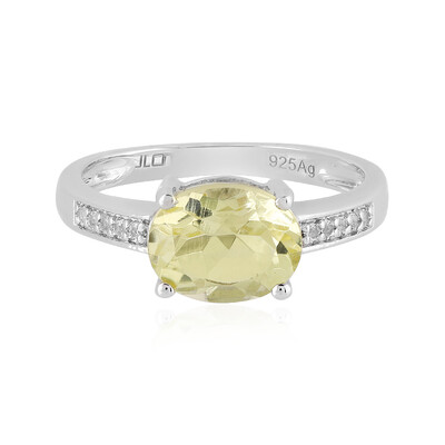 Lemon Quartz Silver Ring