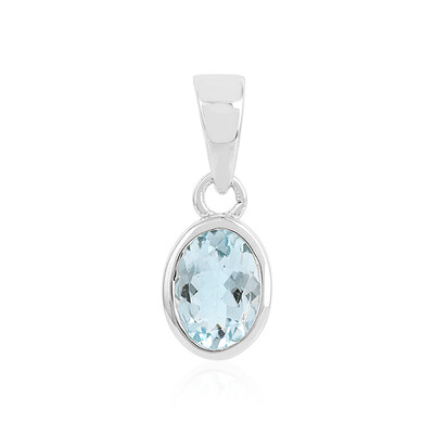 Aquamarine Silver Pendant