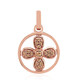 9K SI1 Argyle Rose De France Diamond Gold Pendant (Annette)