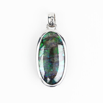 Ammolite Silver Pendant