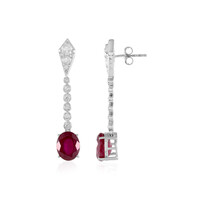 Madagascar Ruby Silver Earrings (de Melo)