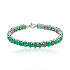 Zambian Emerald Silver Bracelet