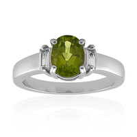 Burmese Peridot Silver Ring