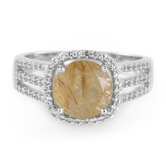 Rutile Quartz Silver Ring