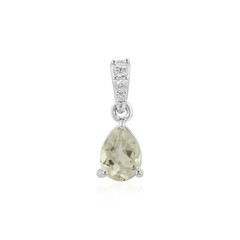 Green Amethyst Silver Pendant