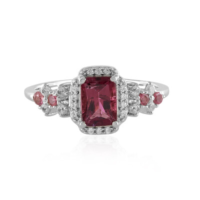 Nigerian Pink Tourmaline Silver Ring