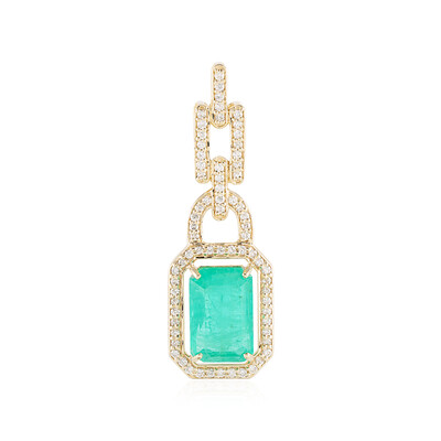 14K Russian Emerald Gold Pendant (AMAYANI)