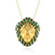 Zambian Emerald Silver Necklace (Gems en Vogue)