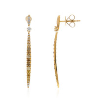 14K SI2 Fancy Diamond Gold Earrings (CIRARI)