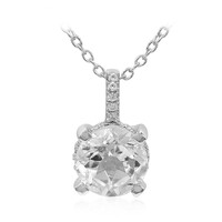 White Topaz Silver Necklace