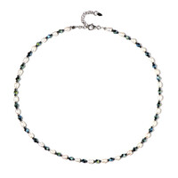 Green Hematite Silver Necklace