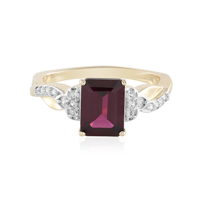 9K Magenta Garnet Gold Ring