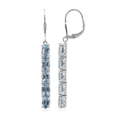 Sky Blue Topaz Silver Earrings