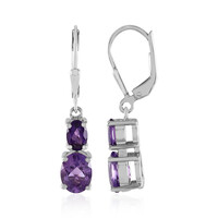 Moroccan Amethyst Silver Earrings