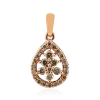 9K SI1 Argyle Rose De France Diamond Gold Pendant