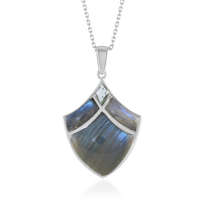 Blue Maniry Labradorite Silver Necklace (KM by Juwelo)