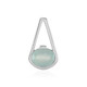 Aqua Chalcedony Silver Pendant