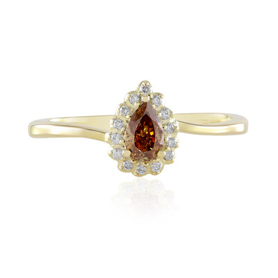 9K SI2 Orange Diamond Gold Ring (de Melo)