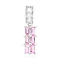 Ceylon Pink Sapphire Silver Pendant