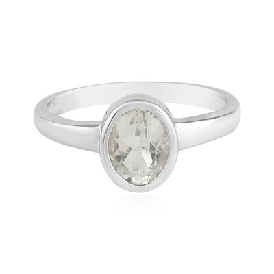 Green Amethyst Silver Ring