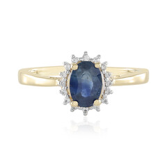 9K Blue Sapphire Gold Ring