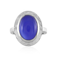 Blue Chalcedony Silver Ring