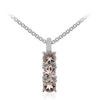 Morganite Silver Necklace