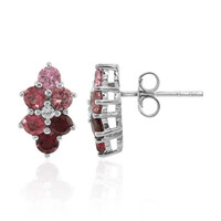 Fancy Tourmaline Silver Earrings