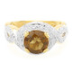 Cognac Quartz Silver Ring