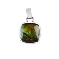 Ammolite Silver Pendant