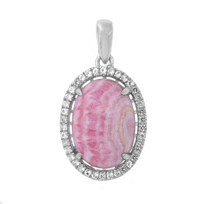 Rhodochrosite Silver Pendant