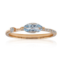 14K AAA Brazilian Aquamarine Gold Ring (CIRARI)