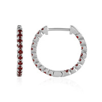 Tanzanian Ruby Silver Earrings