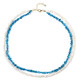 Neon Blue Apatite Silver Necklace