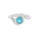 Paraiba Color Topaz Silver Ring